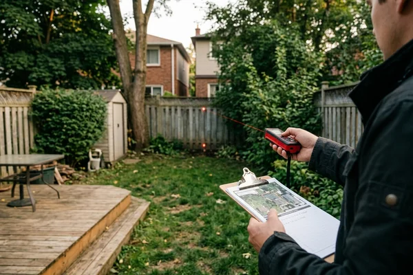 Measuring a backyard for a garden suite quote