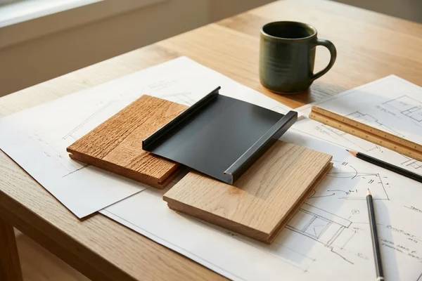 Material samples used to set finish level and price