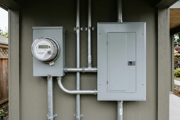 Sub-meter and 100-amp sub-panel for a rental suite