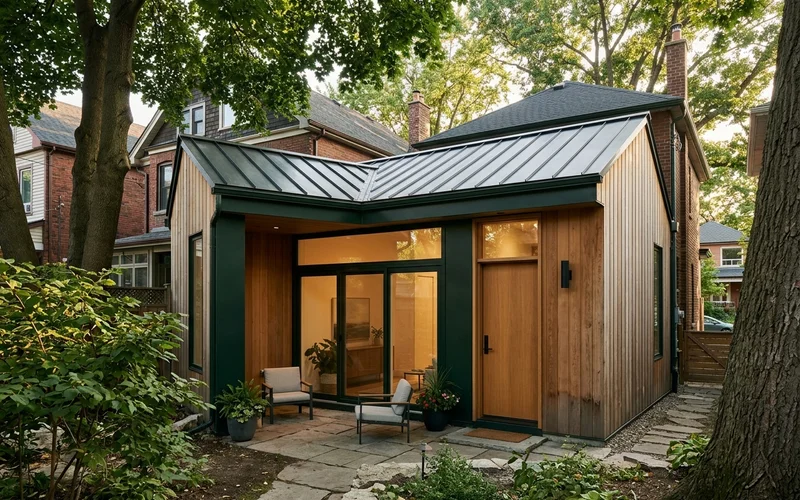 Attached rear suite with a private entry on a compact East York lot
