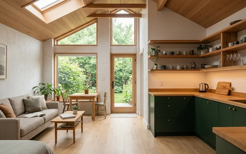 Interior of a 38 sqm garage conversion suite in Riverdale