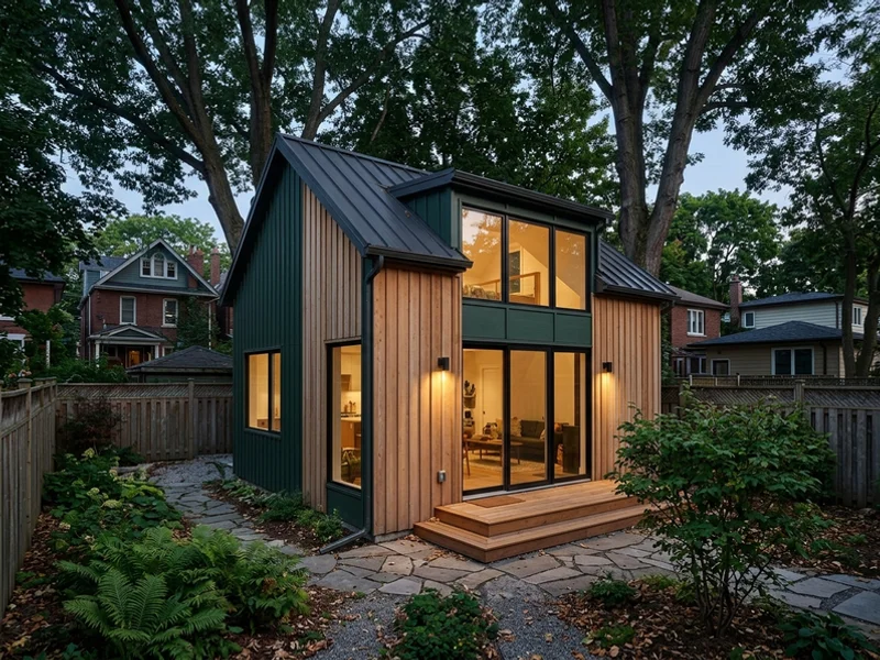After: board-and-batten suite with loft in the same Beaches yard