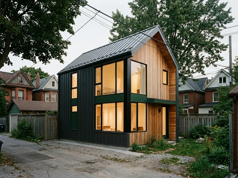 After: modern laneway house on the same Little Italy lane