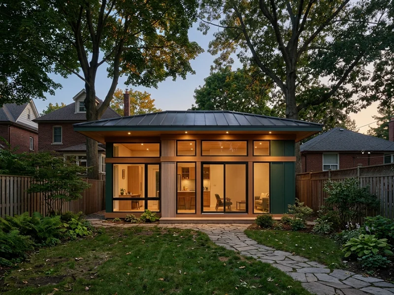 After: 55 sqm single-storey garden suite in the same North York yard