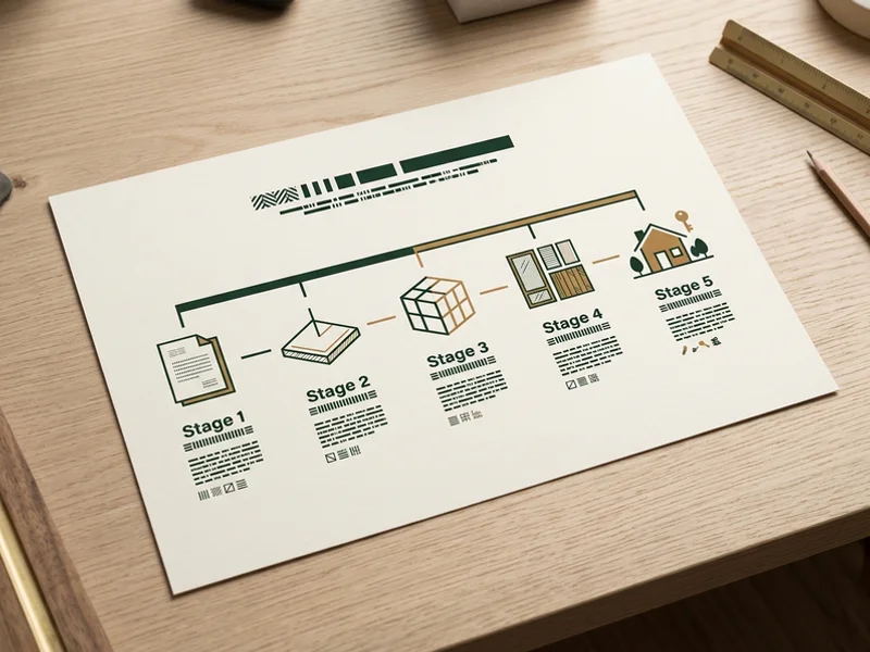 Five-stage payment schedule chart for a garden suite contract